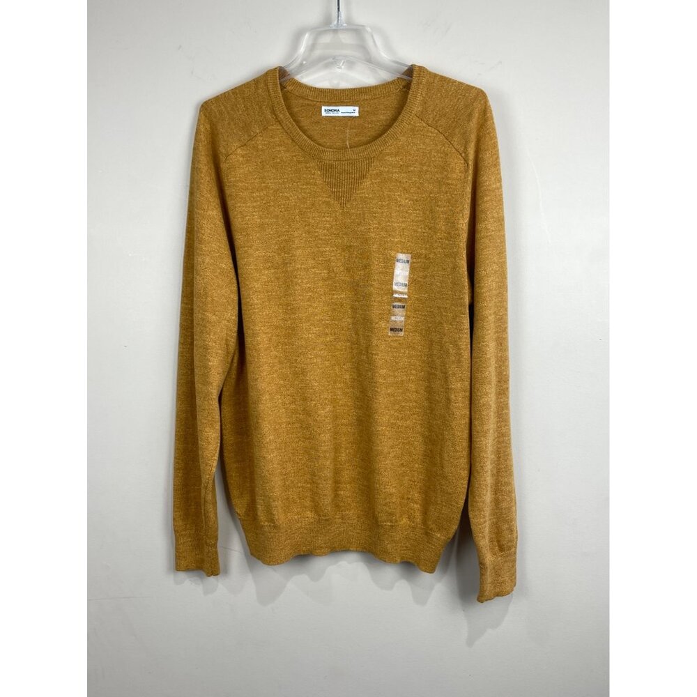 Sonoma Raglan Sweater Mens M Yellow NWT TightKnit